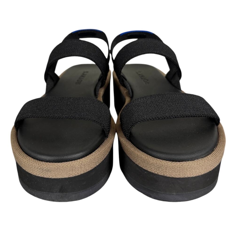 Rothy’s The Lightweight Wedge Sandal Black Size 6 Casual Summer Resort - Picture 7 of 9